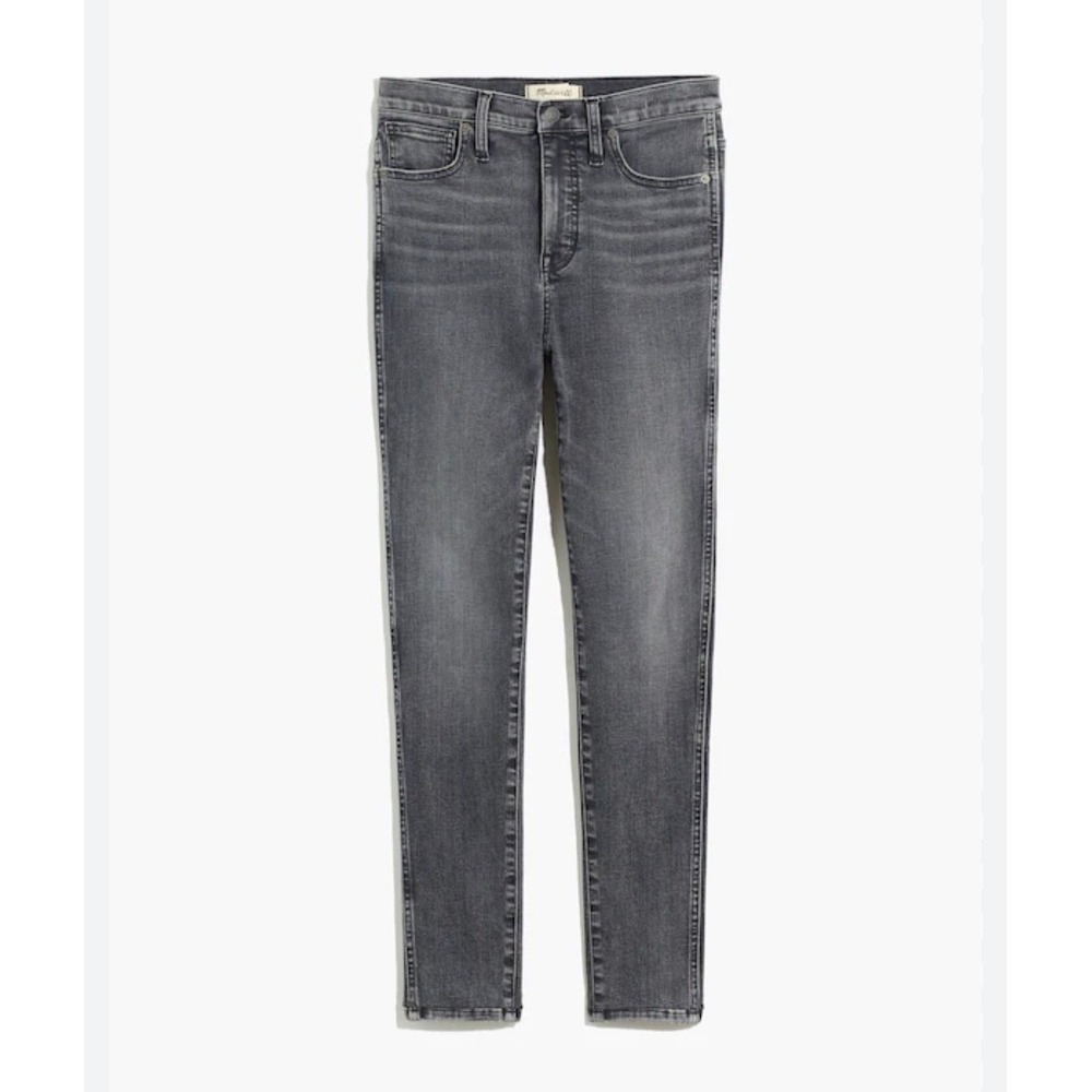 Madewell 9 High Riser Skinny Skinny Jeans Faded Black Denim Size 28